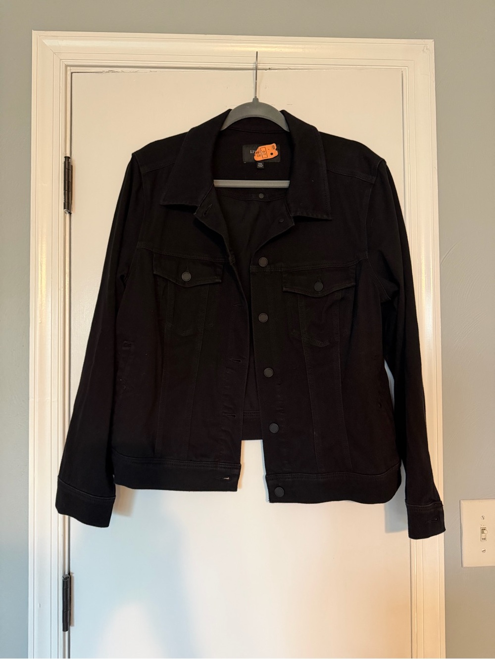 Liverpool Black Denim Jacket for Women